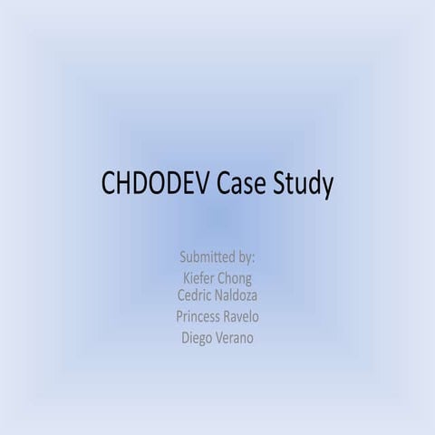 CHDODEV Case Study