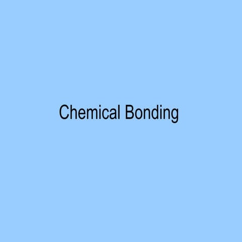 Chemical bonding