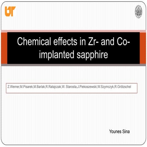 Younes Sina's presentation about Chemical effects in zr  and co-implanted sap...