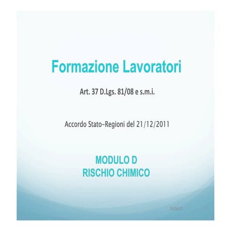 Il rischio chimico, di Veronica Galli