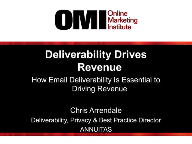 Deliverability Drives Revenue