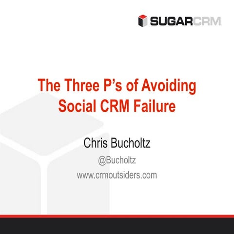 The 3 P's of Avoiding Social CRM Failure
