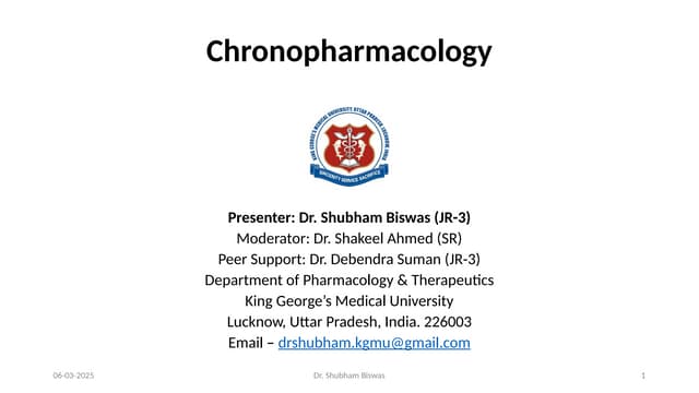 chronopharmacology & its concept in medicine