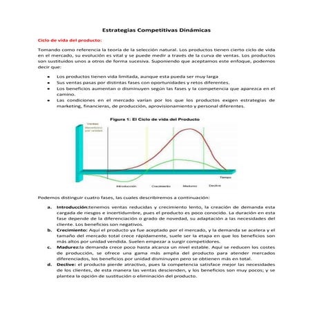 Estrategias - Ciclo de vida del producto