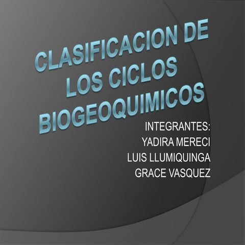 Ciclos biogeoquimicos