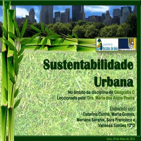 Cidades sustentabilidade urbana