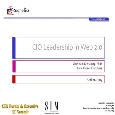CIO Leadership on Web 2.0 and Social Media