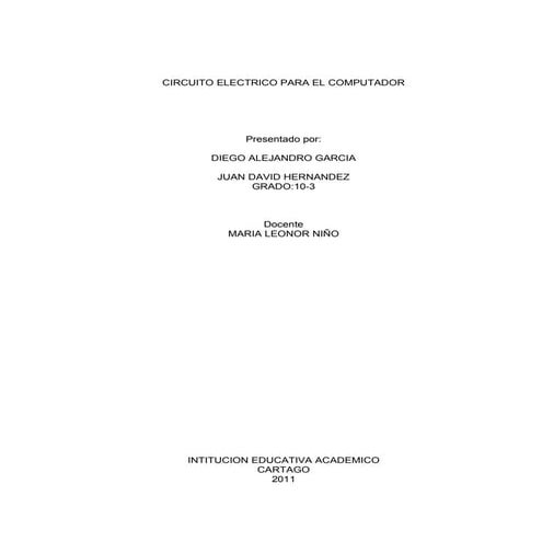 Circuito electrico del pc