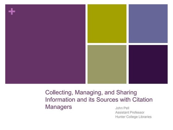 Citation Managment Case Study: Zotero
