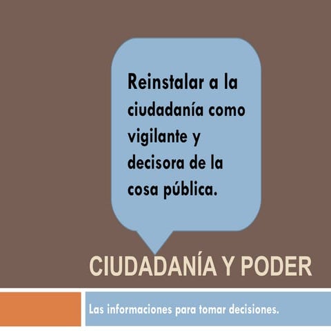 Ciudadanía y poder