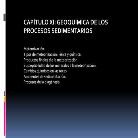 Geoquimica de los procesos sedimentarios