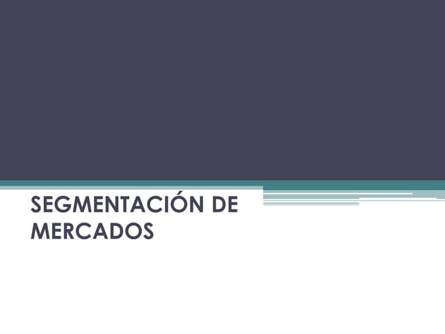 Segmentación de mercado