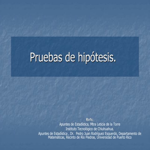 Pruebas de hipotesis