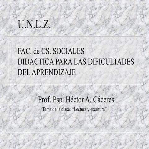 Clase de lectura y escritura