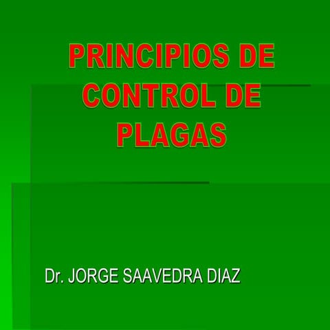Clase de principos de control de plagas
