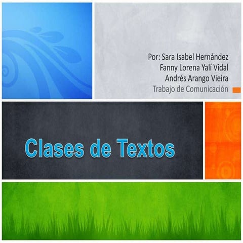 Clases de textos