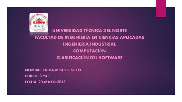 Clasificacion del software
