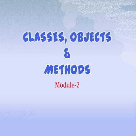Classes, objects in JAVA