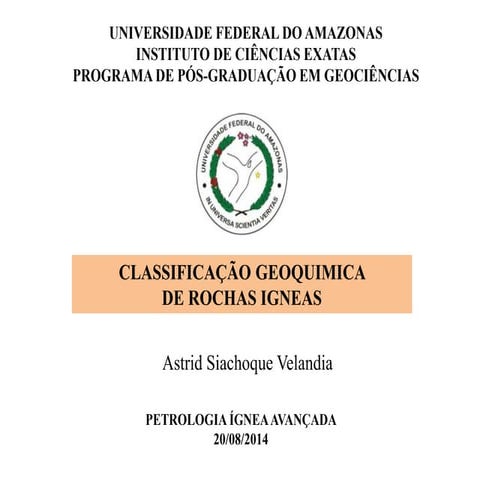 Classificação Geoquímica de Rochas Igneas