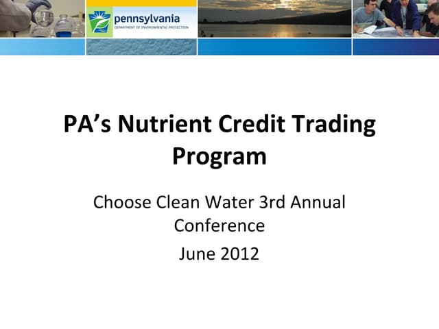 PA's Nutrient Trading Program