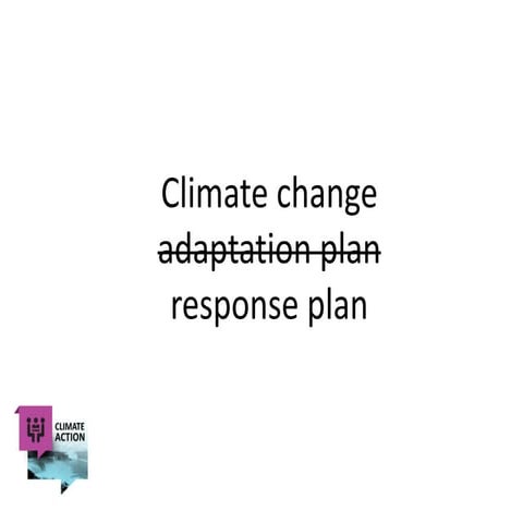 Climate change response plan
