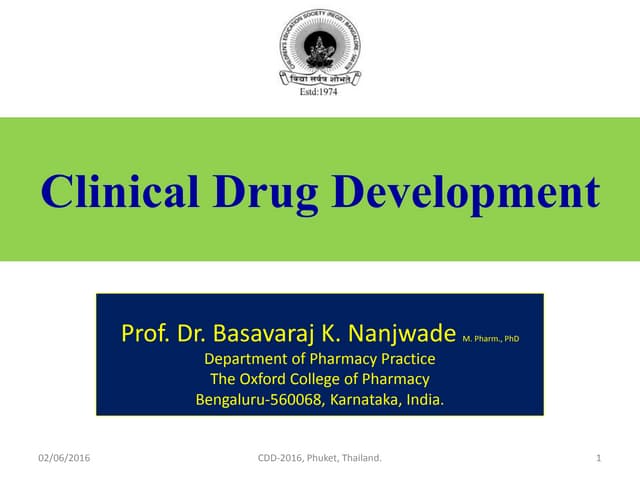 Clinical drug development