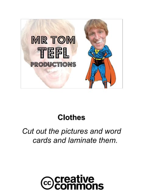 Tom's TEFL: Clothes Flashcards