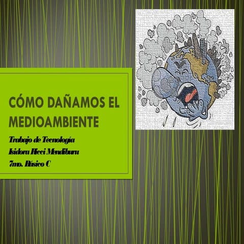 Cómo dañamos el medioambiente