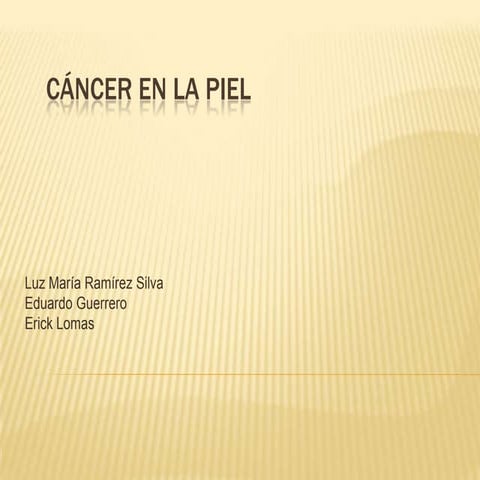 canceer en la piiel