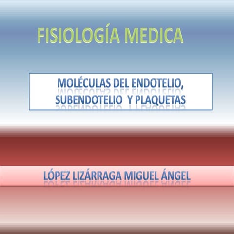 Moleculas de la hemostasia 