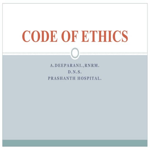 Code of ethics for nurses