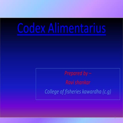 Codex alimentarius ppt