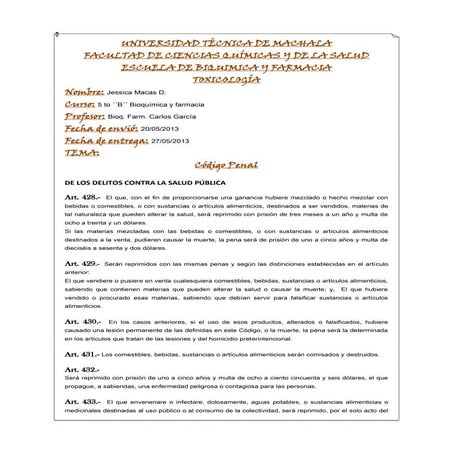 Codigo penal toxi