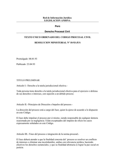 Codigo Procesal Civil