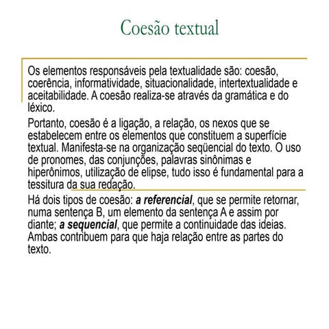 Coesao textual