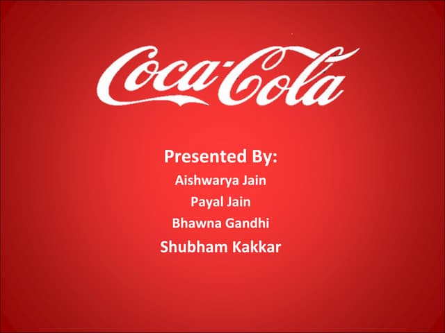 Marketing Presentation on Coca Cola