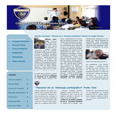 Colegio renacer boletin