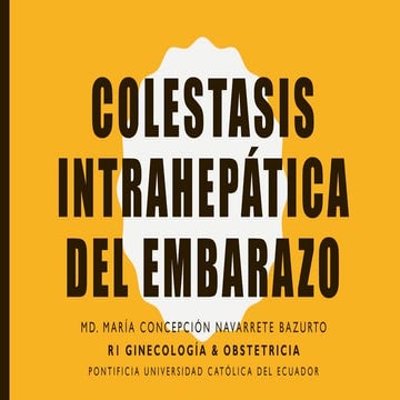 Colestasis intrahepática del embarazo