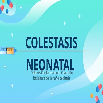 COLESTASIS NEONATAL PEIATRICO PUERICULTURA