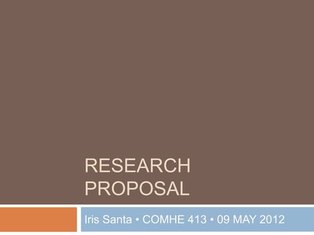 Research Proposal 