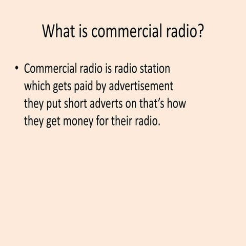 Commercial radio