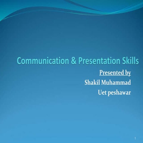 Communication & presentation skills