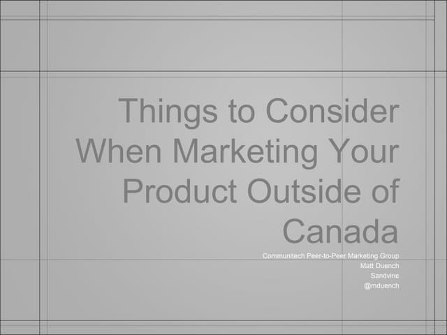 Communitech Strategic Marketing Peer Topic