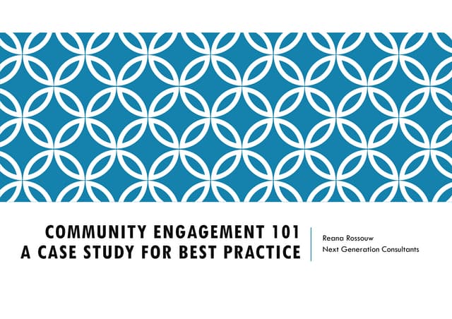 Community engagement 101