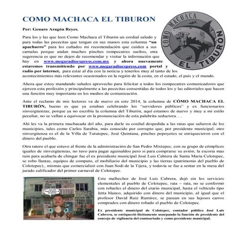 Como machaca   25 02 2014