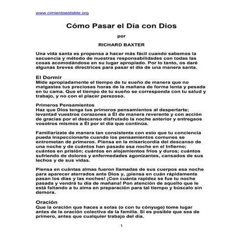 Como pasar el dia con dios