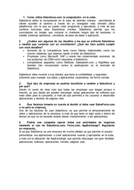 Como utiliza salesforce