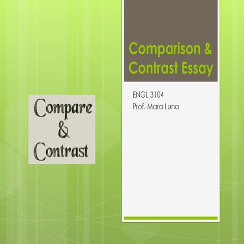 Comparison & contrast essay