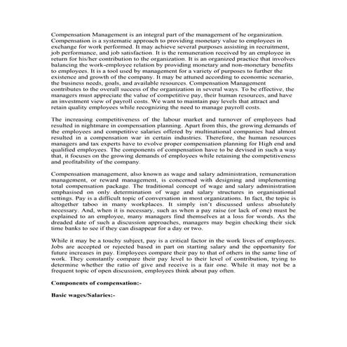 Compensation management unit 1