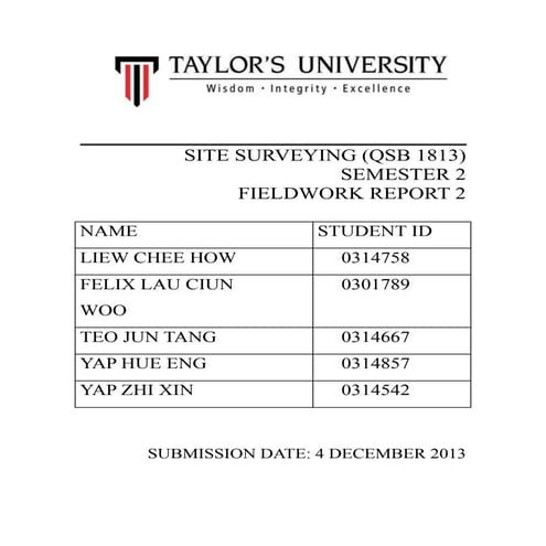 Site Surveying Fieldwork 2